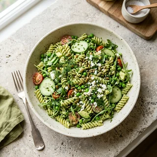 Green goddess pasta salad